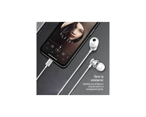Навушники ColorWay 3.5 mm Wired Earphone UrbanBeat White (CW-WD03WT)