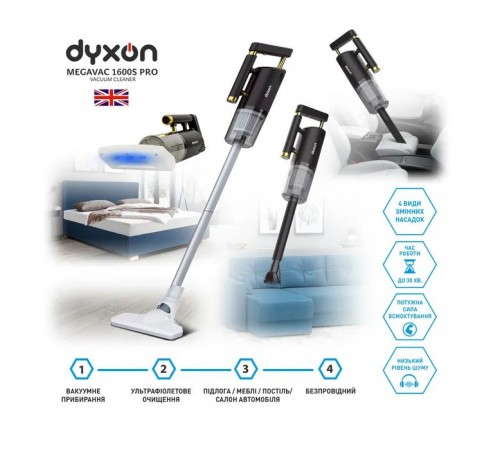 Пылесос DYXON MEGAVAC 1600S PRO Vacuum Cleaner Black (DXNVCMGVC1600SPB) Пылесос DYXON MEGAVAC 1600S PRO Vacuum Cleaner Black (DXNVCMGVC1600SPB)