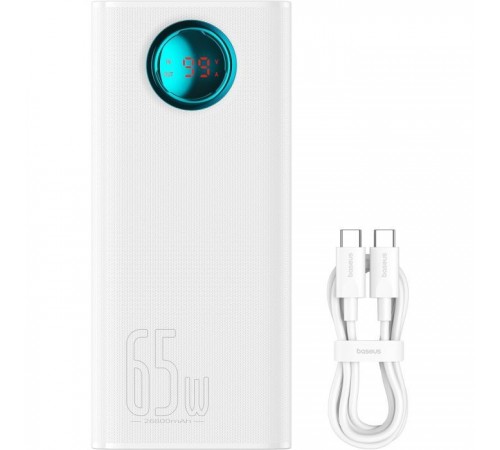 Батарея универсальная Baseus Amblight 26800mAh 65W OE, white (P10022402223-00) Батарея универсальная Baseus Amblight 26800mAh 65W OE, white (P10022402223-00)