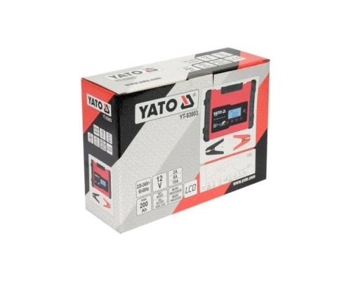 Зарядний пристрій для автомобільного акумулятора Yato YT-83003 Зарядний пристрій для автомобільного акумулятора Yato YT-83003