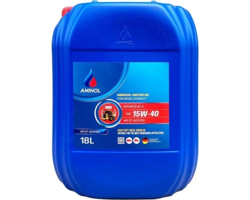 Моторна олива Aminol Advance AC5 15W40 CF-4 MB-Approval 18л (AM161786) Моторна олива Aminol Advance AC5 15W40 CF-4 MB-Approval 18л (AM161786)