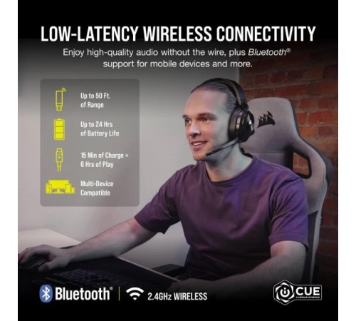 Навушники Corsair HS55 Wireless Gaming Dolby 7.1 Carbon (CA-9011280-EU) Навушники Corsair HS55 Wireless Gaming Dolby 7.1 Carbon (CA-9011280-EU)