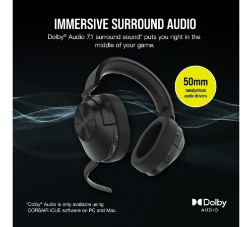 Навушники Corsair HS55 Wireless Gaming Dolby 7.1 Carbon (CA-9011280-EU) Навушники Corsair HS55 Wireless Gaming Dolby 7.1 Carbon (CA-9011280-EU)