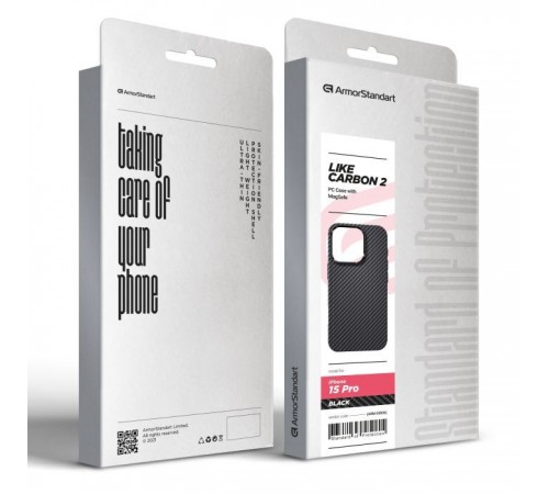 Чохол до мобільного телефона Armorstandart LikeCarbon2 MagCase для Apple iPhone 15 Pro Black (ARM83806) Чохол до мобільного телефона Armorstandart LikeCarbon2 MagCase для Apple iPhone 15 Pro Black (ARM83806)