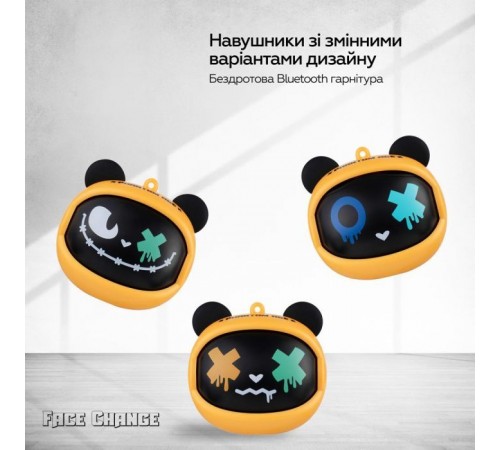 Навушники XoKo G05-face changing TWS Yellow-Black (G05-YEBK) Навушники XoKo G05-face changing TWS Yellow-Black (G05-YEBK)
