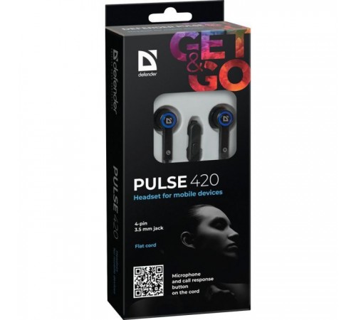 Наушники Defender Pulse 420 Blue (63423) Наушники Defender Pulse 420 Blue (63423)