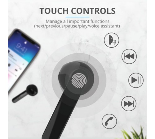 Навушники Trust Primo Touch True Wireless Mic Black (23712) Навушники Trust Primo Touch True Wireless Mic Black (23712)