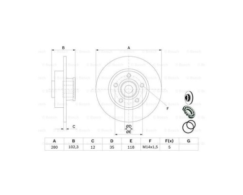 Гальмівний диск Bosch 0 986 479 271