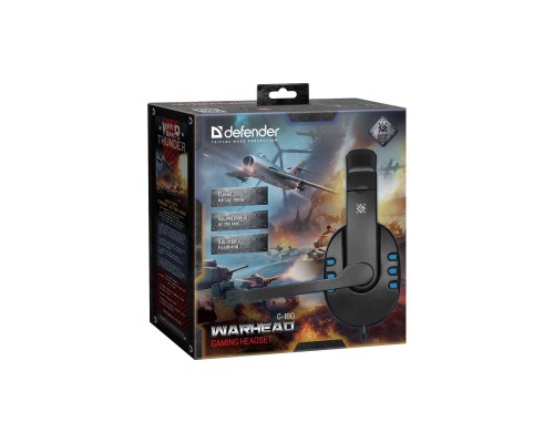 Навушники Defender Warhead G-160 Black-Blue (64118) Навушники Defender Warhead G-160 Black-Blue (64118)