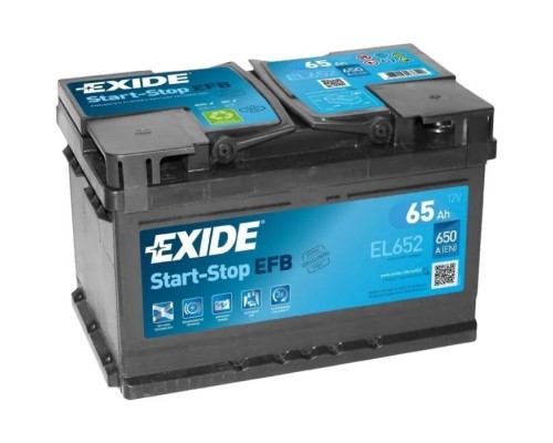 Акумулятор автомобільний EXIDE START-STOP EFB 65A (EL652) Акумулятор автомобільний EXIDE START-STOP EFB 65A (EL652)