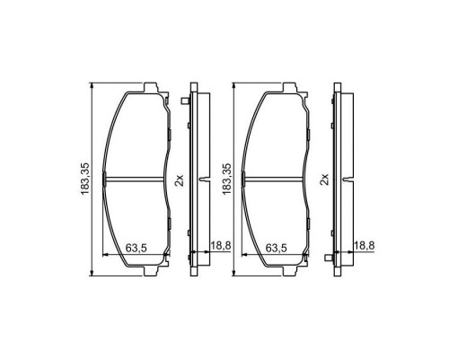 Тормозные колодки Bosch 0986494769 Тормозные колодки Bosch 0986494769