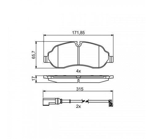 Гальмівні колодки Bosch 0986494845