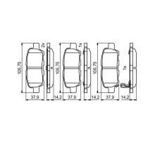 Тормозные колодки Bosch 0986494861