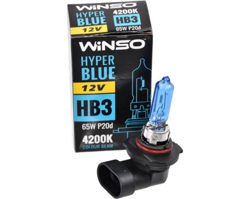 Автолампа WINSO HB3 HYPER BLUE 4200K 65W (712510) Автолампа WINSO HB3 HYPER BLUE 4200K 65W (712510)