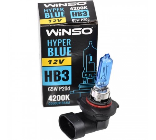 Автолампа WINSO HB3 HYPER BLUE 4200K 65W (712510) Автолампа WINSO HB3 HYPER BLUE 4200K 65W (712510)