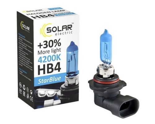 Автолампа SOLAR HB4 12V 55W P22d StarBlue 4200K (1226)