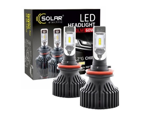 Автолампа SOLAR H11 12/24V 6500K 8000Lm 60W ZES Chip (8311)