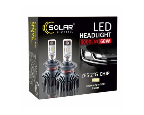 Автолампа SOLAR H11 12/24V 6500K 8000Lm 60W ZES Chip (8311)