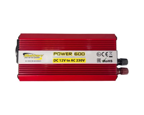 Автомобільний інвертор Bottari DC 12V - AC 230V 600W "POWER-600" (30200-IS) Автомобільний інвертор Bottari DC 12V - AC 230V 600W "POWER-600" (30200-IS)