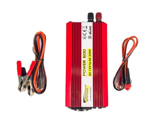 Автомобільний інвертор Bottari DC 12V - AC 230V 600W "POWER-600" (30200-IS) Автомобільний інвертор Bottari DC 12V - AC 230V 600W "POWER-600" (30200-IS)