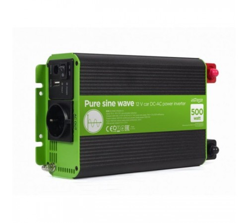 Автомобільний інвертор 12V/230V 500W (1000W peak power) чиста синусоїда EnerGenie (EG-PWC-PS500-01) Автомобільний інвертор 12V/230V 500W (1000W peak power) чиста синусоїда EnerGenie (EG-PWC-PS500-01)