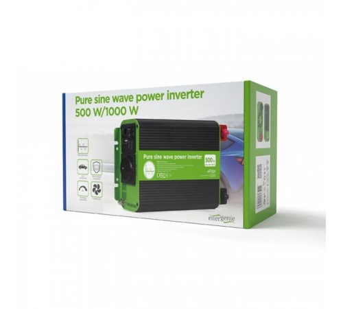 Автомобільний інвертор 12V/230V 500W (1000W peak power) чиста синусоїда EnerGenie (EG-PWC-PS500-01) Автомобільний інвертор 12V/230V 500W (1000W peak power) чиста синусоїда EnerGenie (EG-PWC-PS500-01)