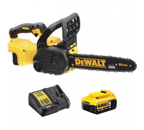Ланцюгова пила DeWALT 18 В, 5 Ач, шина 30 см, ланцюг OREGON 3/8 (DCM565P1) Ланцюгова пила DeWALT 18 В, 5 Ач, шина 30 см, ланцюг OREGON 3/8 (DCM565P1)