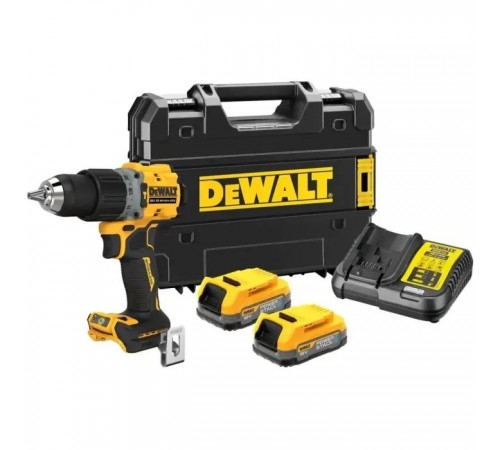 Шуруповерт DeWALT XR Li-Ion PowerStack 90 Нм, 18V 2x1.7Ah, кейс TSTAK (DCD805E2T) Шуруповерт DeWALT XR Li-Ion PowerStack 90 Нм, 18V 2x1.7Ah, кейс TSTAK (DCD805E2T)