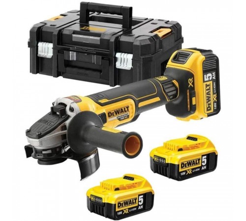 Шліфувальна машина DeWALT DCG405 18В XR Li-lon, 125 мм, 3x5Ah, кейс TSTAK (DCG405P3) Шліфувальна машина DeWALT DCG405 18В XR Li-lon, 125 мм, 3x5Ah, кейс TSTAK (DCG405P3)