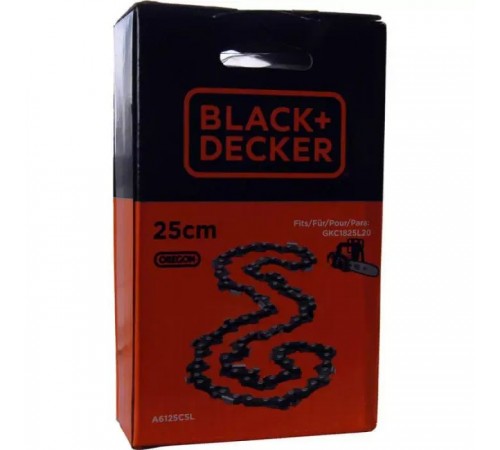 Ланцюг Black&Decker 3/8", 1.3 мм, 40 ланок, довжина 10"/25 см (A6125CSL) Ланцюг Black&Decker 3/8", 1.3 мм, 40 ланок, довжина 10"/25 см (A6125CSL)