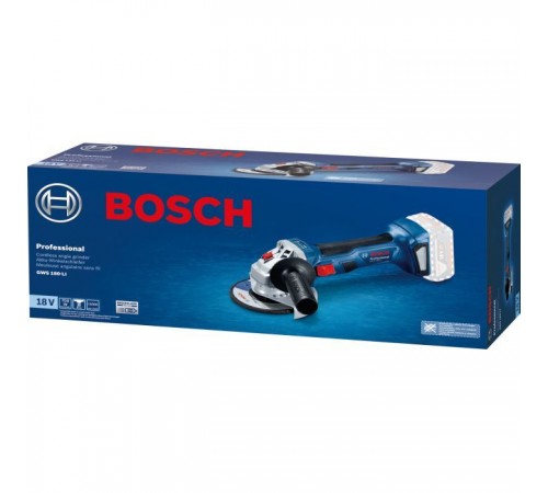 Шлифовальная машина Bosch GWS 180-LI, акум., 18В, 125мм, М14, 1,6кг (без АКБ и ЗУ) (0.601.9H9.020) Шлифовальная машина Bosch GWS 180-LI, акум., 18В, 125мм, М14, 1,6кг (без АКБ и ЗУ) (0.601.9H9.020)