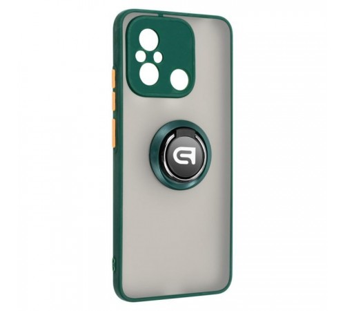 Чохол до мобільного телефона Armorstandart Frosted Matte Ring Xiaomi Redmi 12C Dark Green (ARM68371) Чохол до мобільного телефона Armorstandart Frosted Matte Ring Xiaomi Redmi 12C Dark Green (ARM68371)