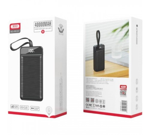 Батарея універсальна XO 40000mAh, PD/18W, QC3.0/22.5W, flashlight, Input(Micro,Type-C,Lightning), Output(3*USB,Type-C) (XO-PR157 / 29213) Батарея універсальна XO 40000mAh, PD/18W, QC3.0/22.5W, flashlight, Input(Micro,Type-C,Lightning), Output(3*USB,Type-C) (XO-PR157 / 29213)
