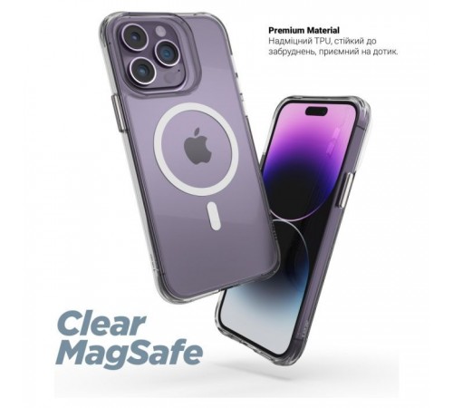 Чохол до мобільного телефона Armorstandart Clear Magsafe Apple iPhone 15 Pro Max Tansparent (ARM71052)