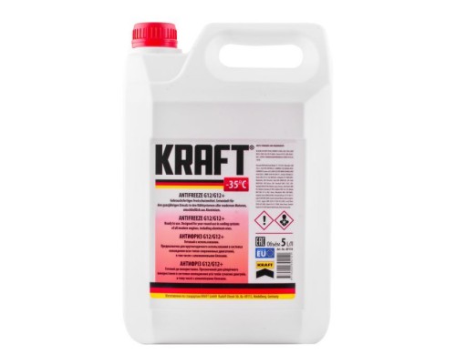 Антифриз KRAFT G12/G12+ -35 (красный) 5л (KF110) Антифриз KRAFT G12/G12+ -35 (красный) 5л (KF110)