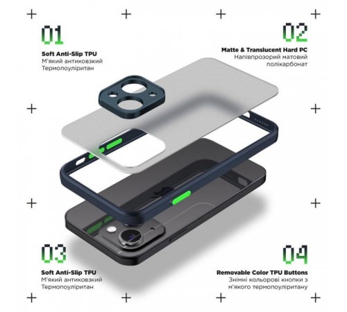 Чохол до мобільного телефона Armorstandart Frosted Matte Xiaomi Redmi Note 13 5G Navy Blue (ARM71883) Чохол до мобільного телефона Armorstandart Frosted Matte Xiaomi Redmi Note 13 5G Navy Blue (ARM71883)