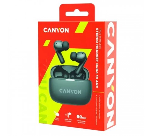 Навушники Canyon TWS-10 OnGo ANC ENC Black (CNS-TWS10BK)