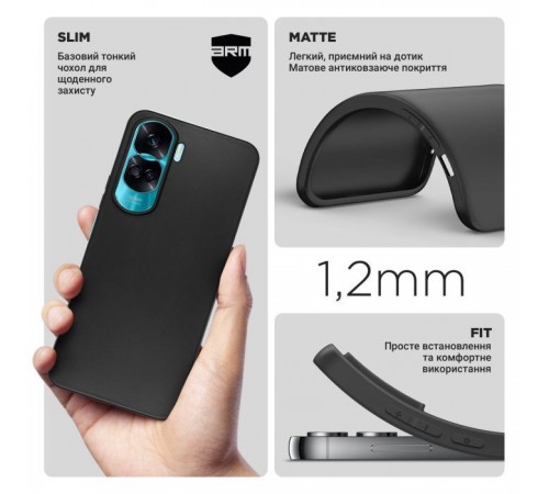 Чохол до мобільного телефона Armorstandart Matte Slim Fit Honor 90 Lite Black (ARM73691) Чохол до мобільного телефона Armorstandart Matte Slim Fit Honor 90 Lite Black (ARM73691)