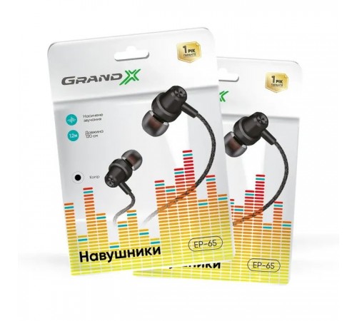 Наушники Grand-X EP-65B Black (EP-65B) Наушники Grand-X EP-65B Black (EP-65B)