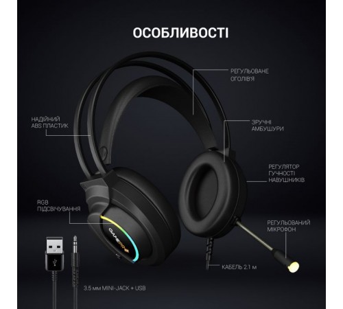 Наушники GamePro HS565 Nitro Black (HS565) Наушники GamePro HS565 Nitro Black (HS565)