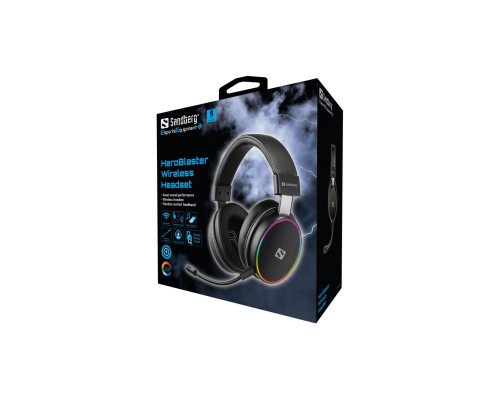 Навушники Sandberg HeroBlaster Bluetooth Led Headset Black (126-42) Навушники Sandberg HeroBlaster Bluetooth Led Headset Black (126-42)