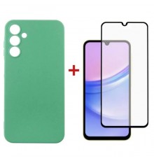 Чохол до мобільного телефона Dengos Kit for Samsung Galaxy A25 5G case + glass (Mint) (DG-KM-60)