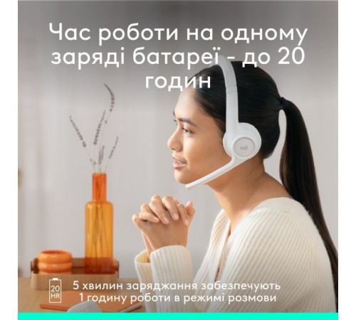 Навушники Logitech Zone 300 Bluetooth Off-White (981-001417) Навушники Logitech Zone 300 Bluetooth Off-White (981-001417)