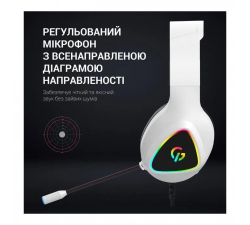 Наушники GamePro HS615 RGB White (HS615) Наушники GamePro HS615 RGB White (HS615)