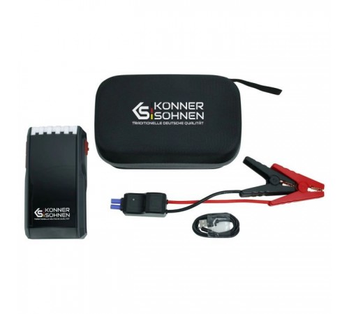 Пуско зарядний пристрій Konner&Sohnen портативний KS JS-1400, 18000mAh, струм 700А/пік 1400А, 0.95кг (KSJS-1400) Пуско зарядний пристрій Konner&Sohnen портативний KS JS-1400, 18000mAh, струм 700А/пік 1400А, 0.95кг (KSJS-1400)