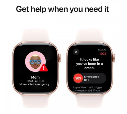 Смарт-часы Apple Watch Series 10 GPS 46mm Rose Gold Aluminium Case with Light Blush Sport Band - M/L (MWWU3QH/A) Смарт-часы Apple Watch Series 10 GPS 46mm Rose Gold Aluminium Case with Light Blush Sport Band - M/L (MWWU3QH/A)
