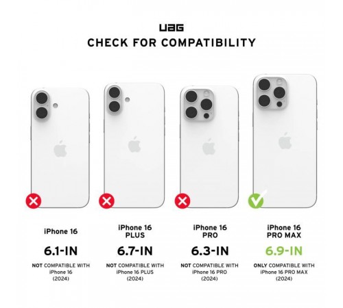 Чехол для мобильного телефона UAG iPhone 16 Pro Max Monarch Pro Magsafe Titanium (114457113636) Чехол для мобильного телефона UAG iPhone 16 Pro Max Monarch Pro Magsafe Titanium (114457113636)