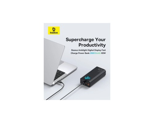 Батарея универсальная Baseus Amblight 26800mAh 65W OE, black (P10022402113-00) Батарея универсальная Baseus Amblight 26800mAh 65W OE, black (P10022402113-00)