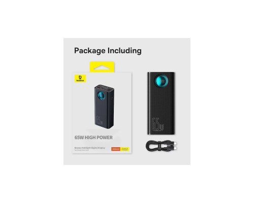 Батарея универсальная Baseus Amblight 26800mAh 65W OE, black (P10022402113-00) Батарея универсальная Baseus Amblight 26800mAh 65W OE, black (P10022402113-00)