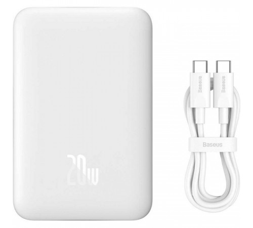 Батарея универсальная Baseus Wireless Magnetic Mini 10000mAh 20W, White (PPCX030002\PPCXM10) (P10022100212-00) Батарея универсальная Baseus Wireless Magnetic Mini 10000mAh 20W, White (PPCX030002\PPCXM10) (P10022100212-00)